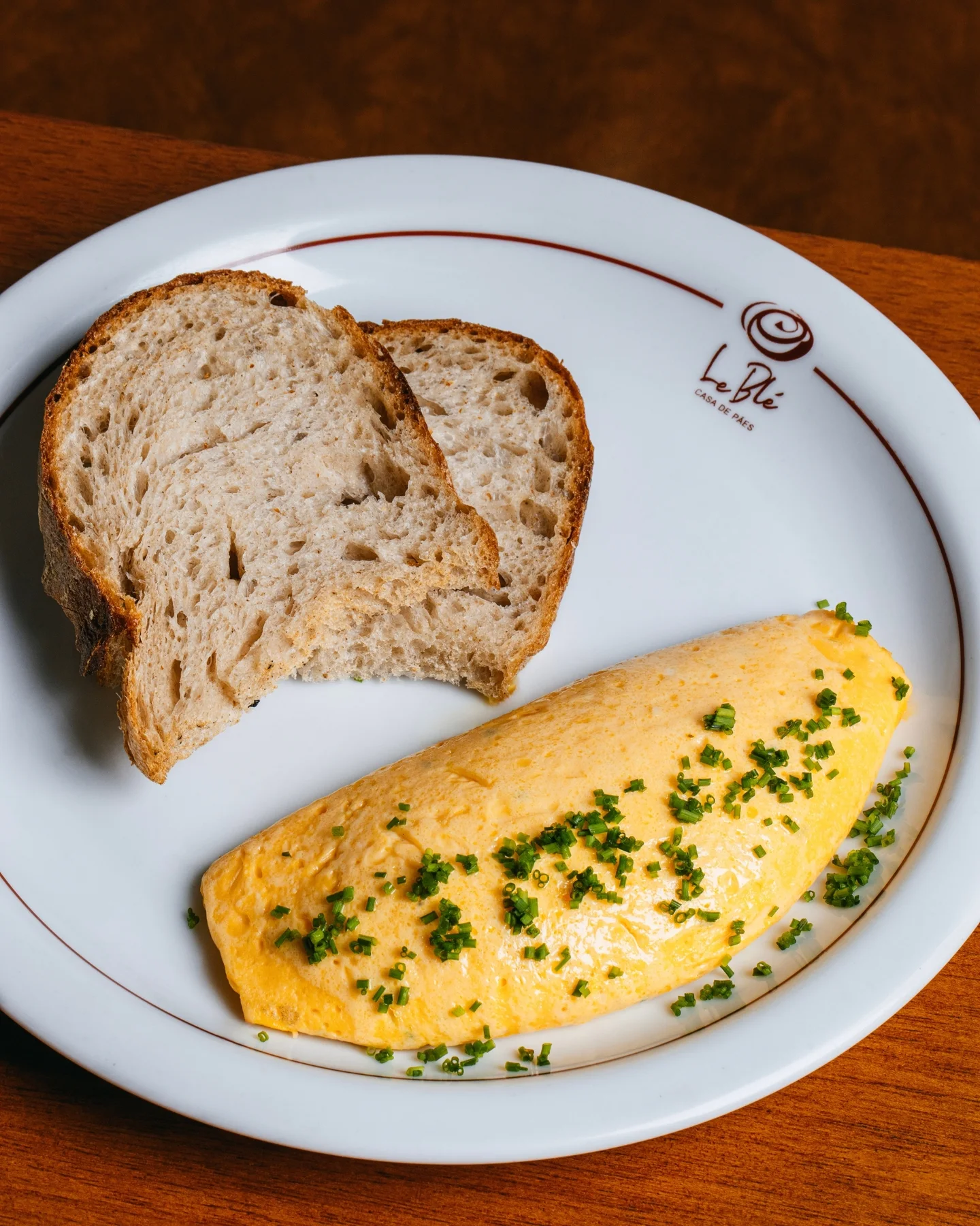 Omelete francesa, fotografia oficial Le Blé